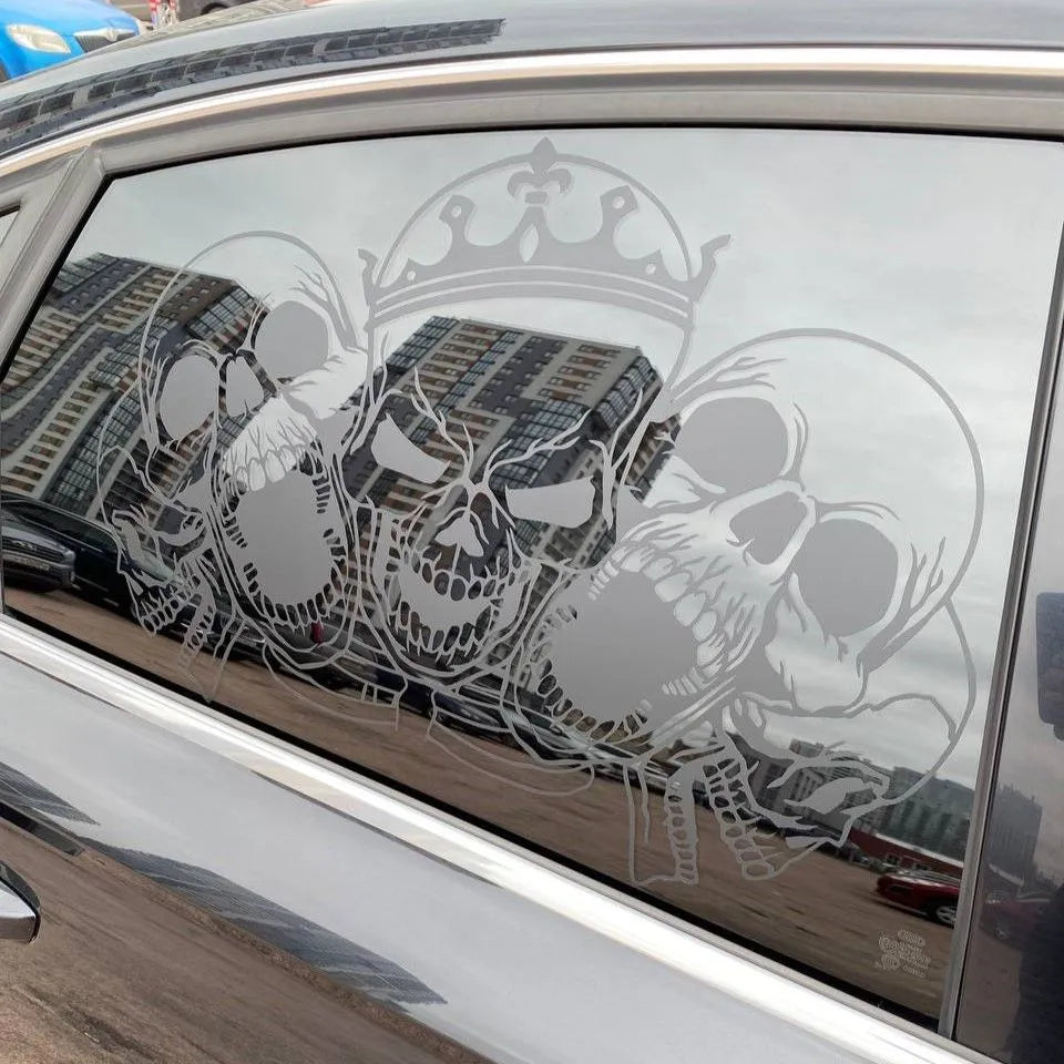 Car sticker "Skulls" matte black
