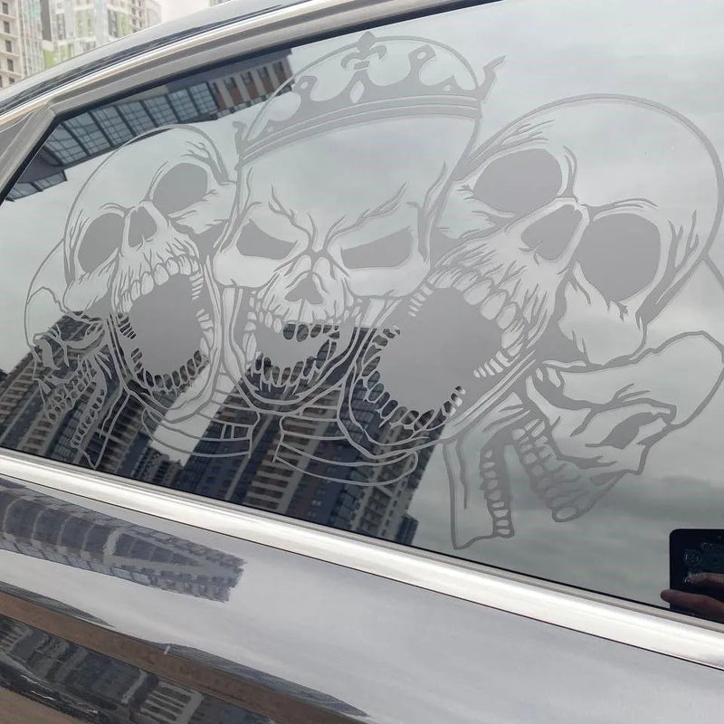 Car sticker "Skulls" matte black 7014453705