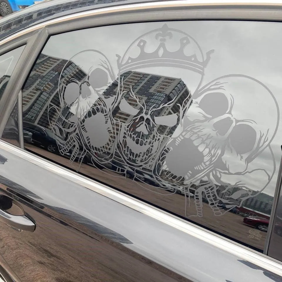Car sticker "Skulls" matte black