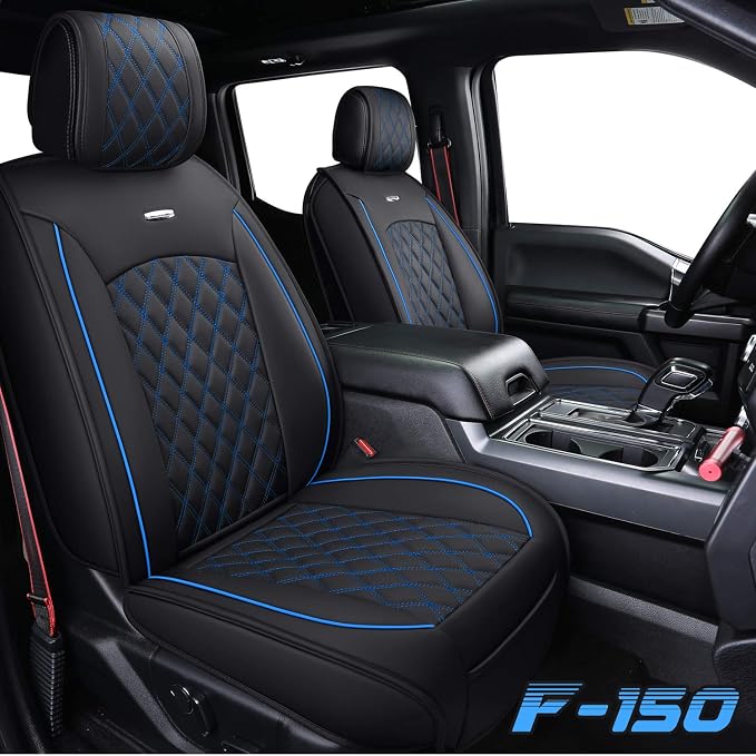 Seat Covers for Multiple Vehicles — Front Seat — Black / Blue