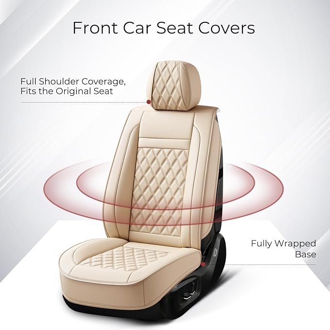 Universal Seat Covers — Full Set — Beige