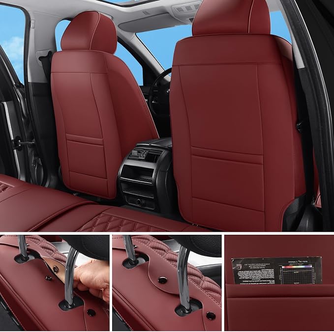 Universal Seat Covers — Front Seat — Red / Burgundy