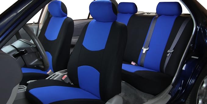 Universal Fabric Seat Covers — Full Set — Blue