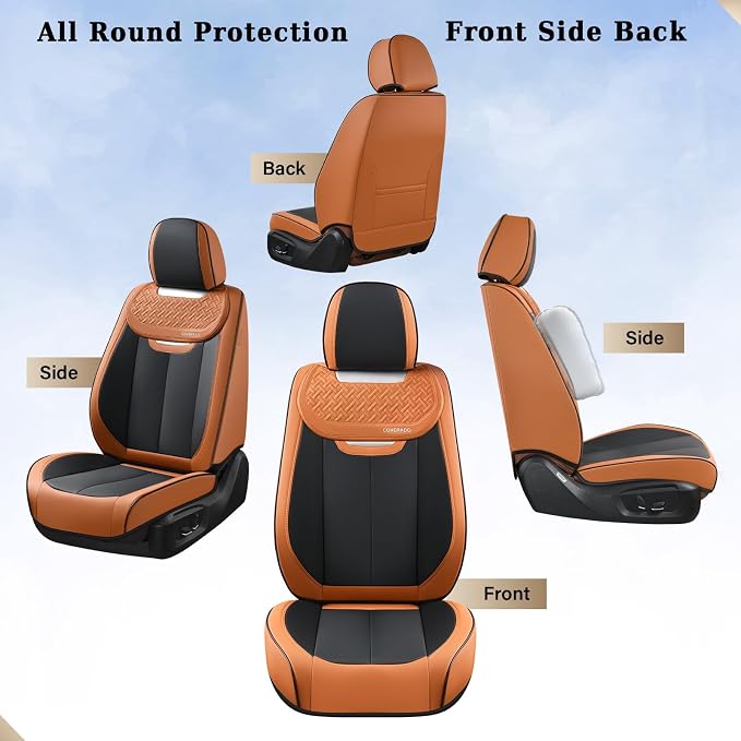 Universal Seat Covers — Front Seat — Brown / Black