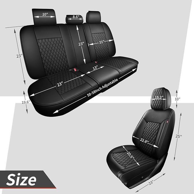Universal Seat Covers — Full Set — Black