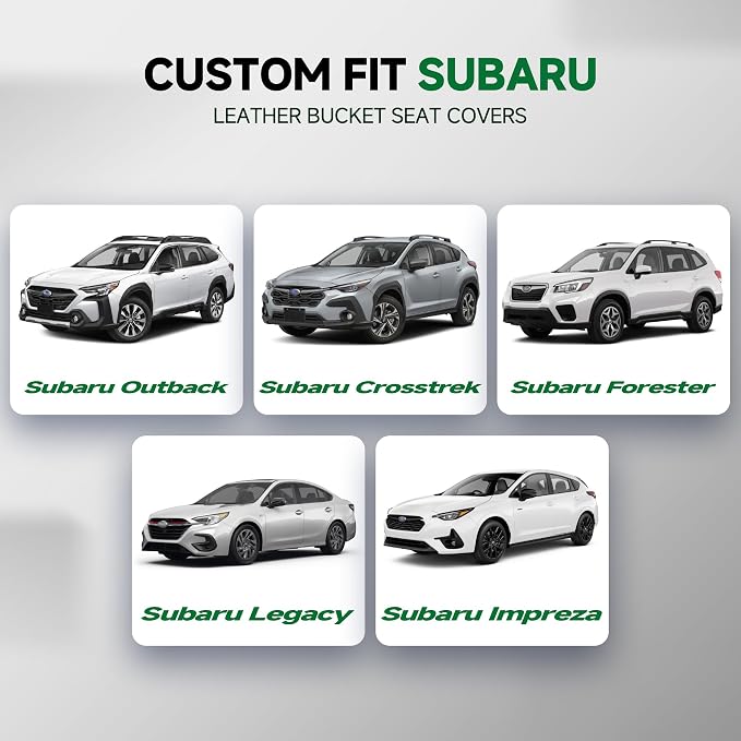 Faux Leather Seat Covers for Multiple Vehicles — Front Seat — Black