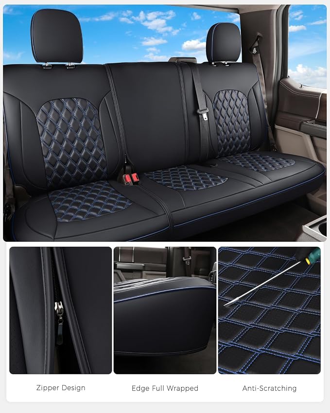 Seat Covers for Multiple Vehicles — Black / Blue