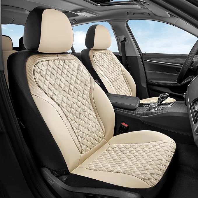 Universal Seat Covers — Front Seat — Beige