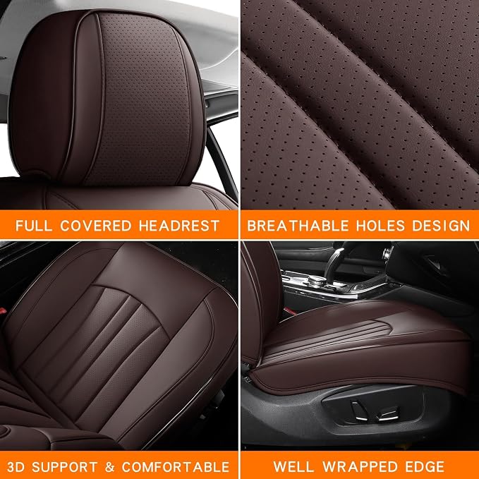 Universal Seat Covers — Full Set — Brown