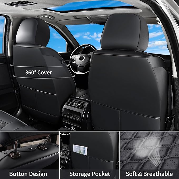Seat Covers for Toyota Tacoma — Full Set — Black