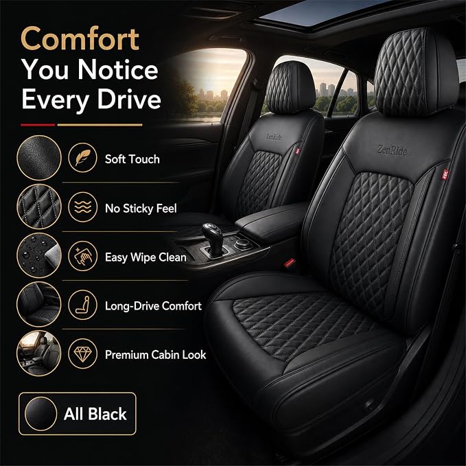 Universal Seat Covers — Full Set — Black