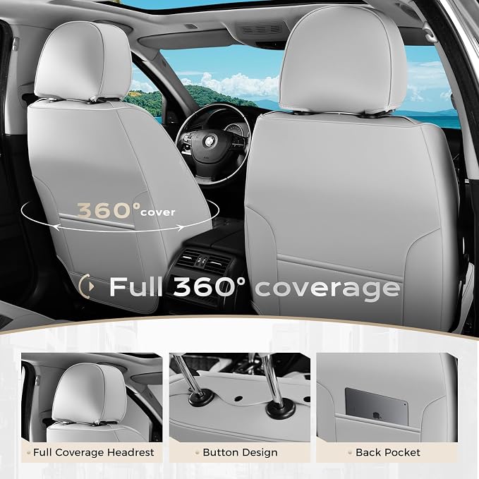 Faux Leather Car Seat Covers — Full Set