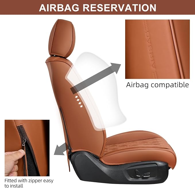 Universal Seat Covers — Full Set — Brown