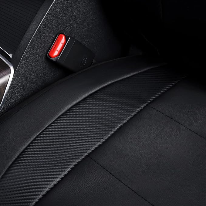 Faux Leather Car Seat Covers — Front Seat — Black