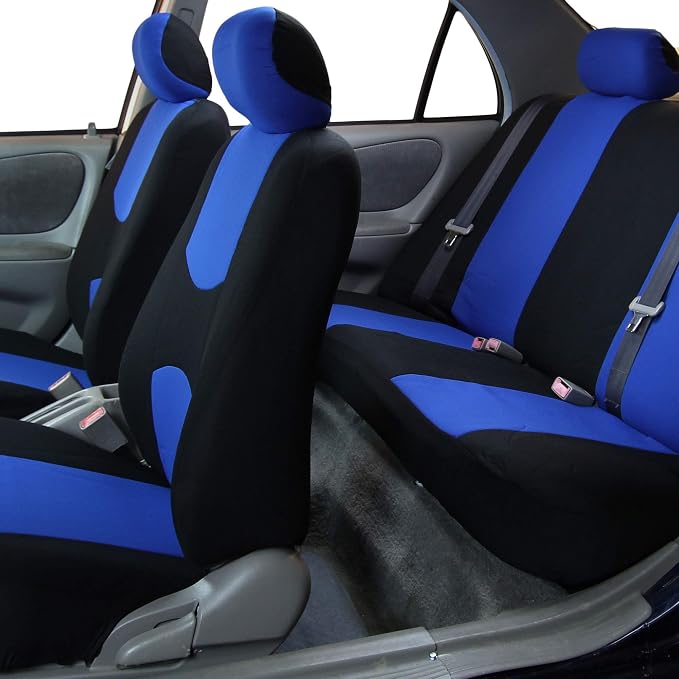 Universal Fabric Seat Covers — Full Set — Blue