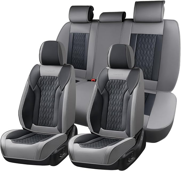 Universal Seat Covers — Full Set — Gray / Black