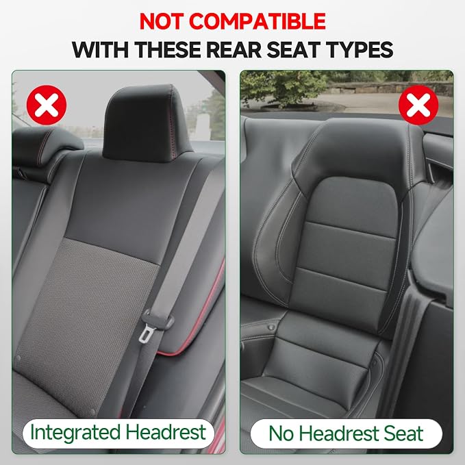 Faux Leather Seat Covers for Multiple Vehicles — Full Set — Black / Gray