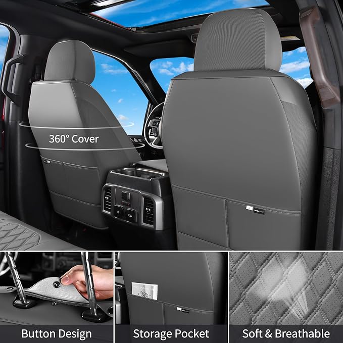 Seat Covers for Chevrolet Silverado / GMC Sierra — Black / Blue