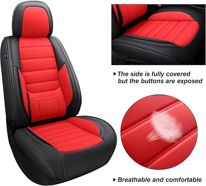 Universal Seat Covers — Front Seat — Red