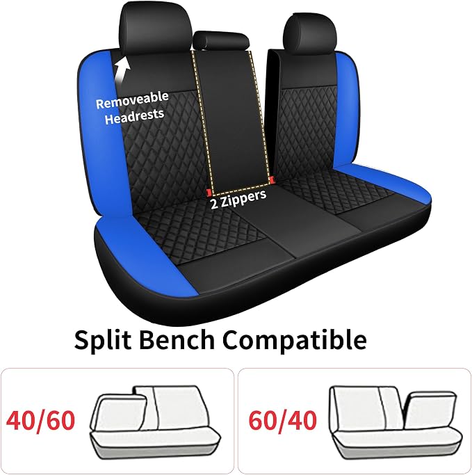 Universal Faux Leather Seat Covers — Full Set