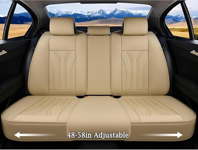 Universal Seat Covers — Rear Seat — Beige