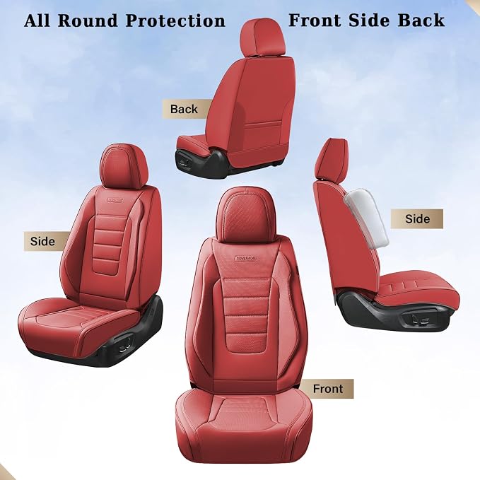 Universal Seat Covers — Front Seat — Red