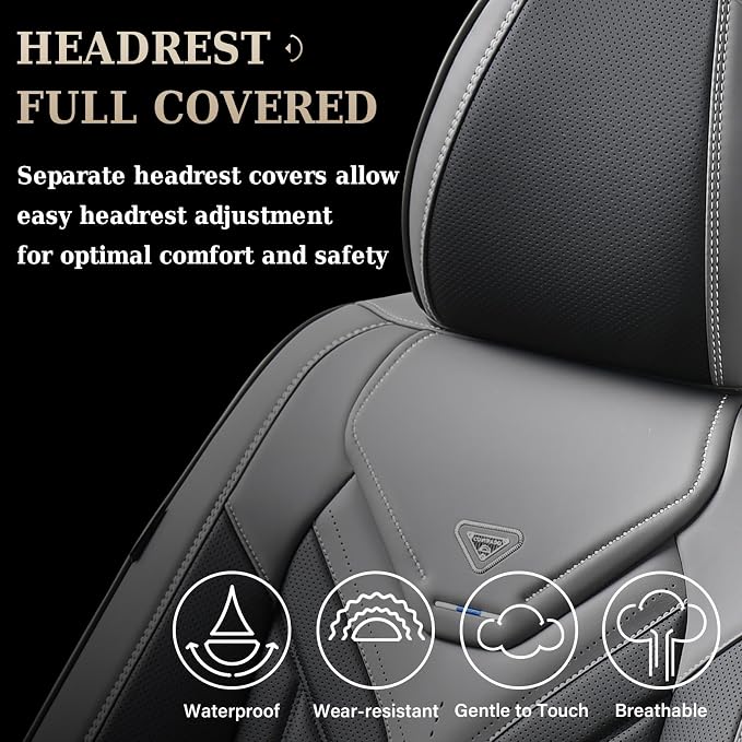 Universal Seat Covers — Front Seat — Gray / Black