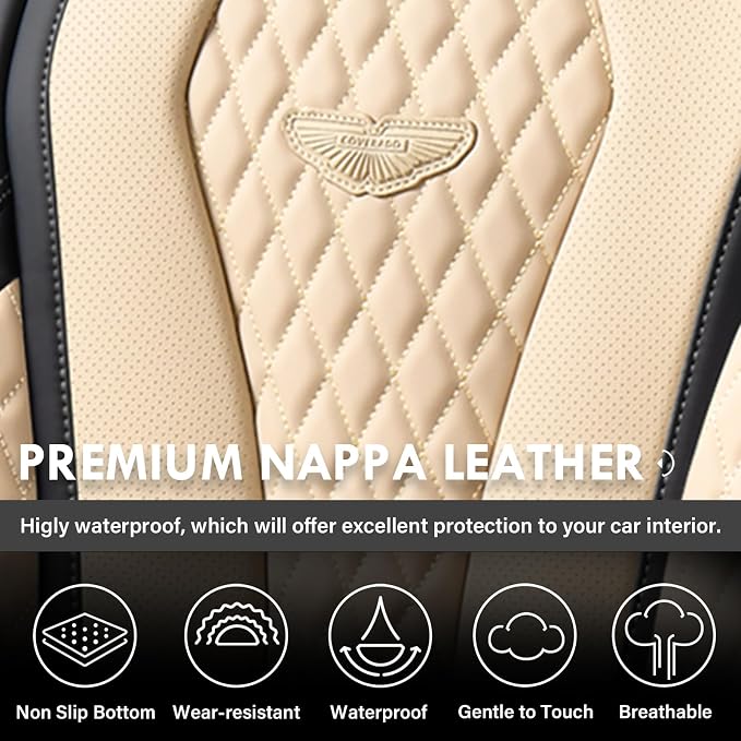 Universal Seat Covers — Front Seat — Beige