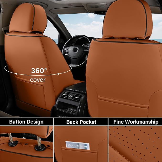 Universal Seat Covers — Front Seat — Brown / Black