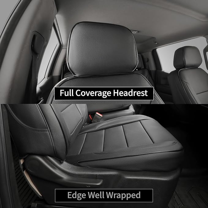 Faux Leather Seat Covers for Chevrolet Silverado — Black