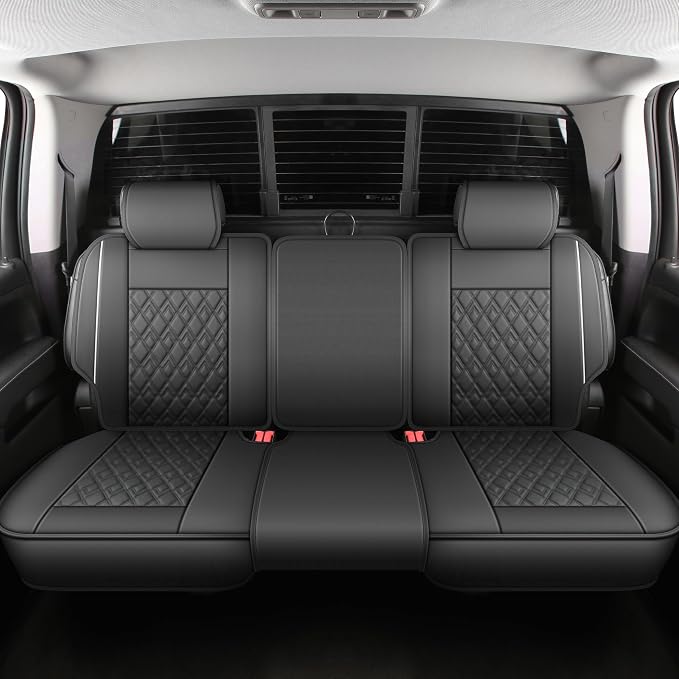 Seat Covers for Chevrolet Silverado / GMC Sierra — Full Set — Black / White