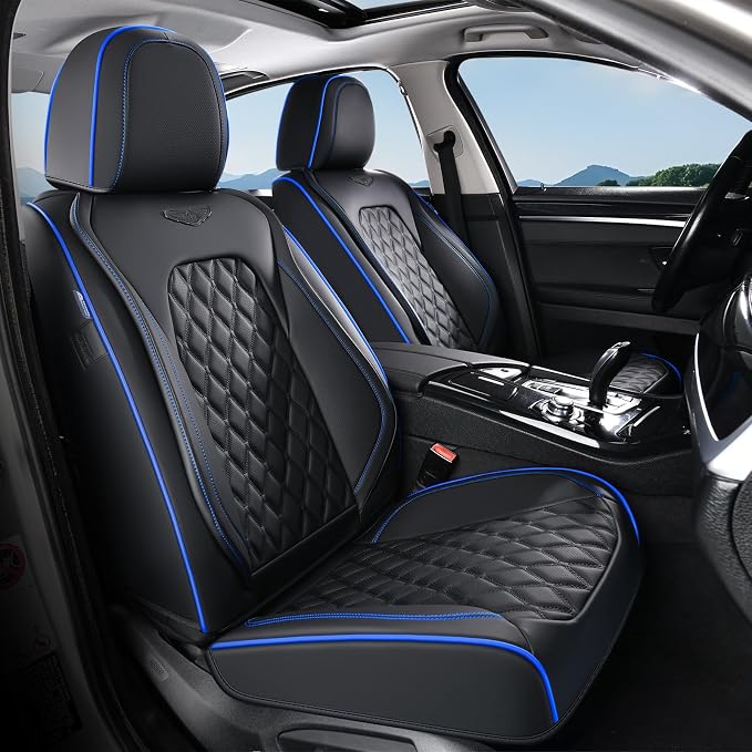 Universal Seat Covers — Front Seat — Black / Blue