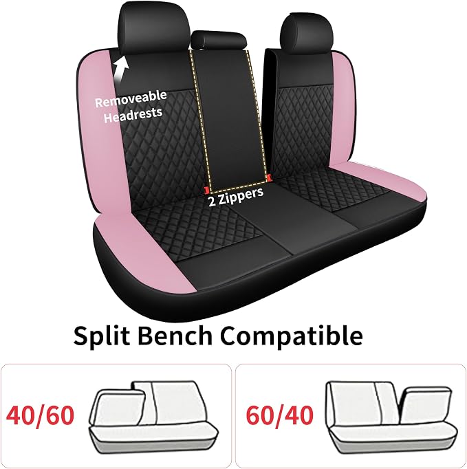 Universal Faux Leather Seat Covers — Full Set