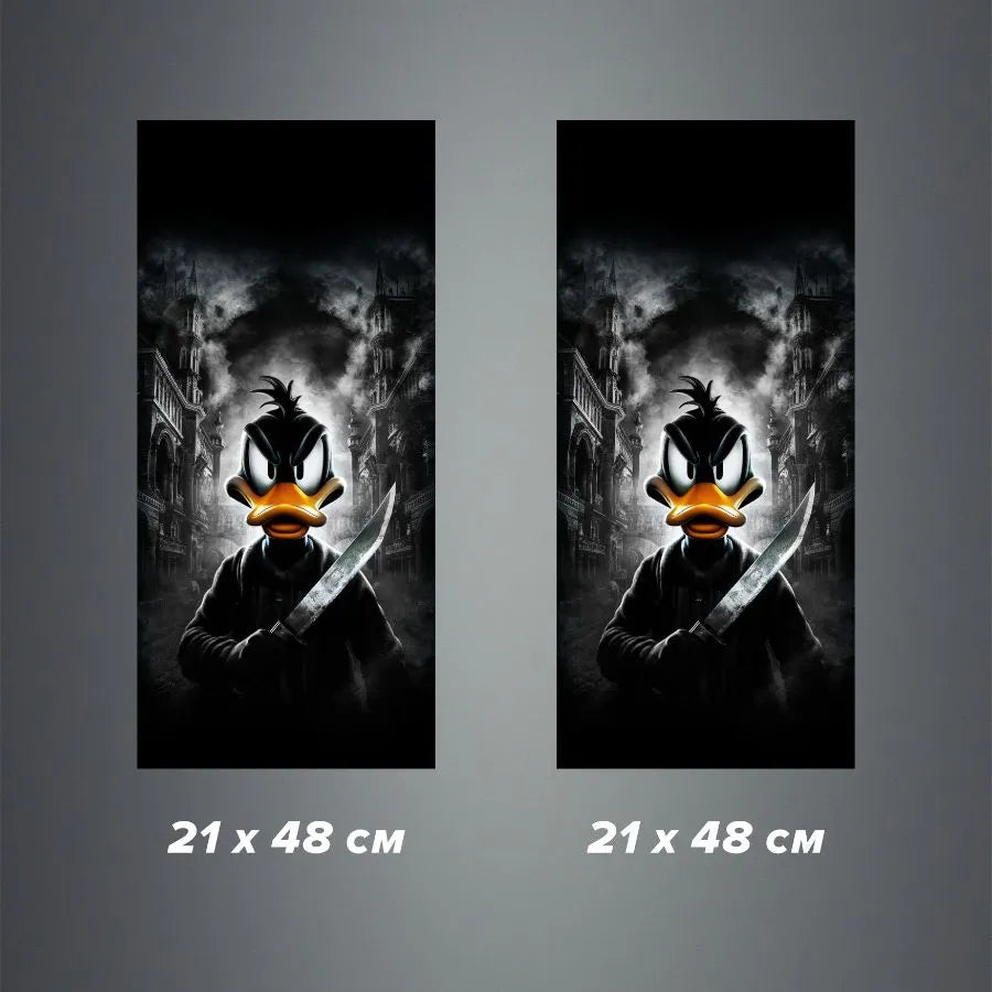 2Pcs Door pillar stickers black duck