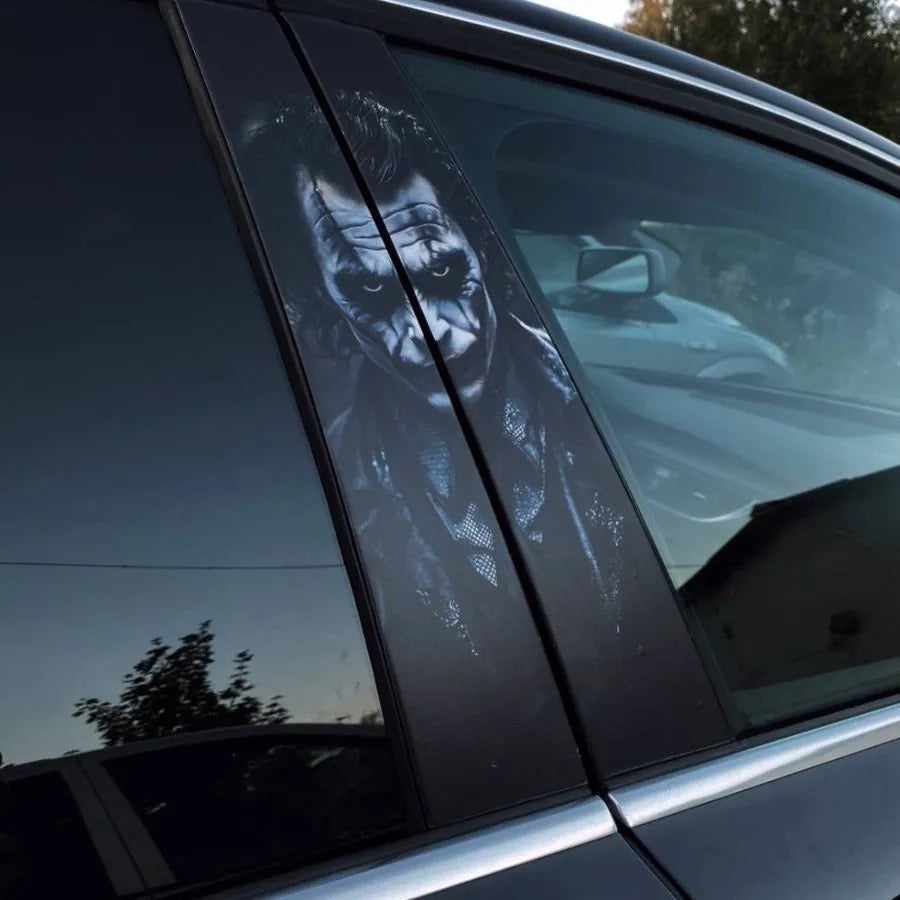 2Pcs Stickers on door pillars Joker