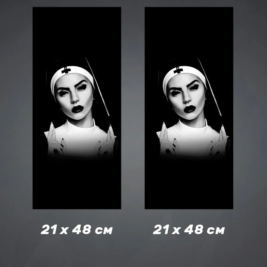 2Pcs Stickers on door pillars Nun