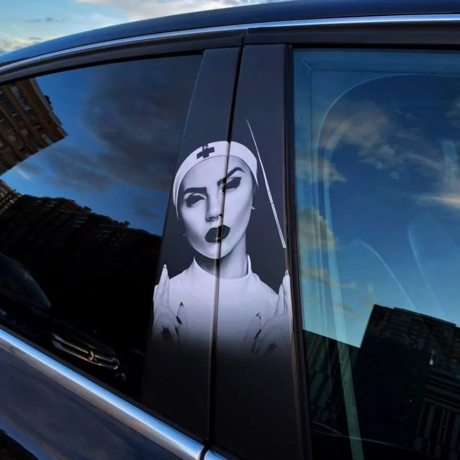 2Pcs Stickers on door pillars Nun