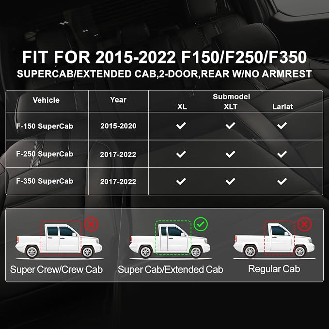 Seat Covers for Multiple Vehicles — Full Set — Black / Gray