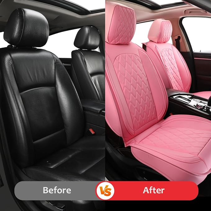 Universal Seat Covers — Full Set — Pink