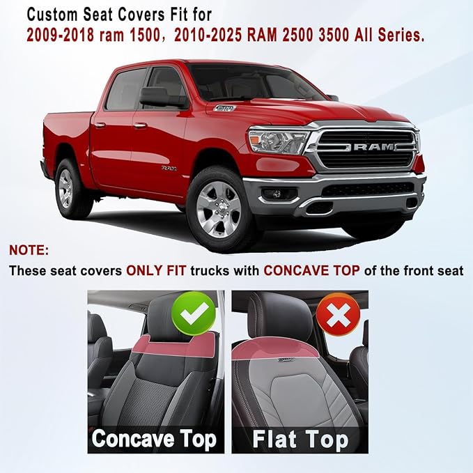 Seat Covers for Multiple Vehicles — Front Seat — Black / Red