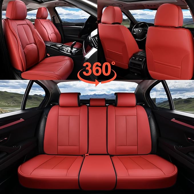 Universal Seat Covers — Full Set — Red