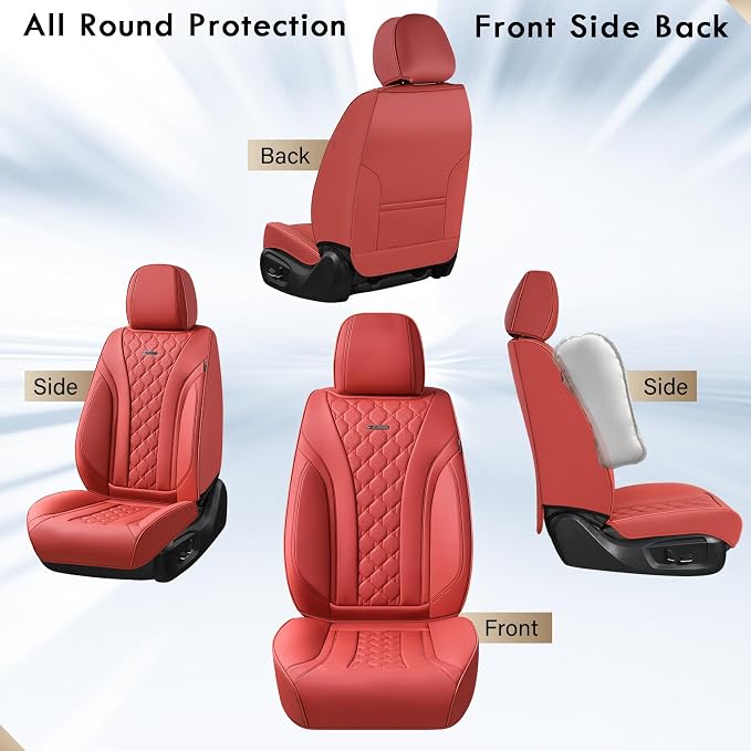 Universal Seat Covers — Front Seat — Red