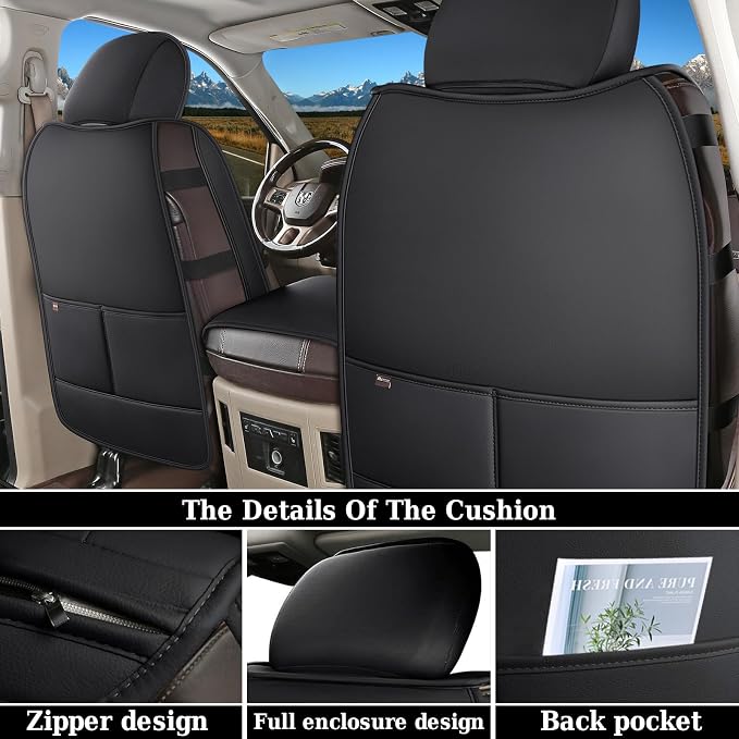 Seat Covers for Multiple Vehicles — Full Set — Black / Red
