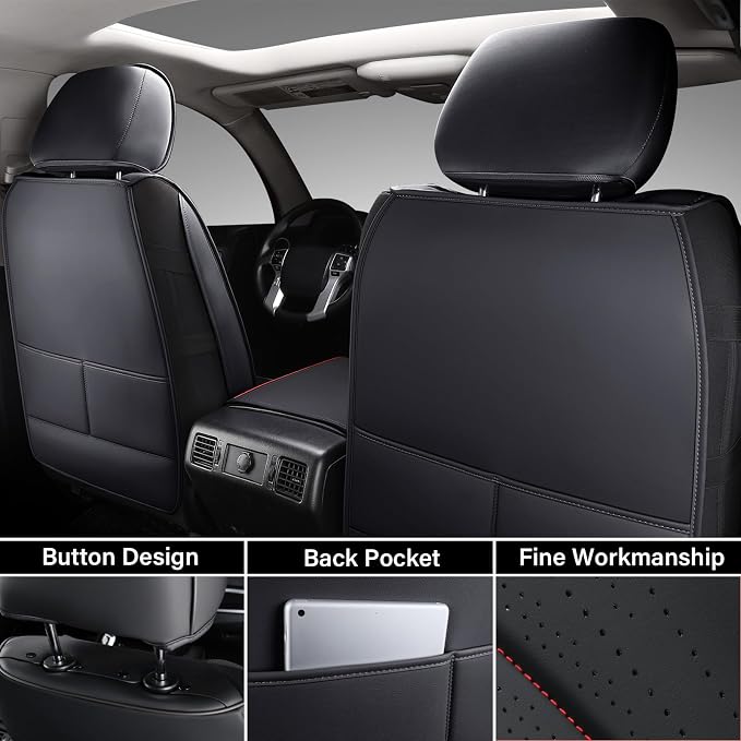 Seat Covers for Toyota Tundra — Front Seat — Red