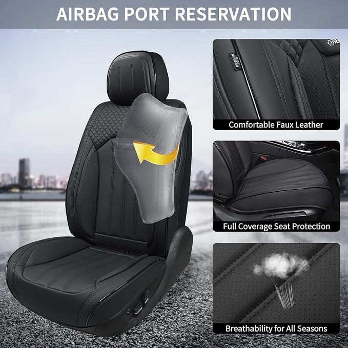 Universal Seat Covers — Front Seat — Black