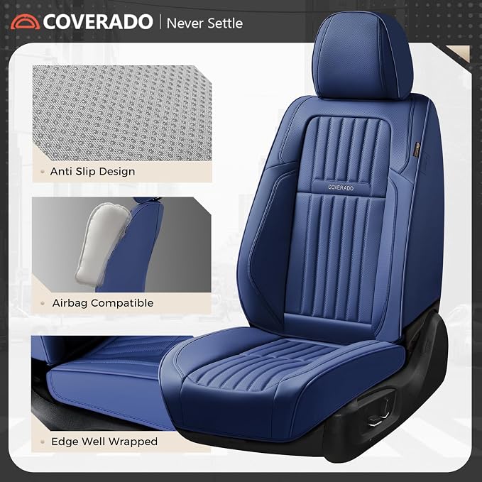 Universal Seat Covers — Full Set — Blue