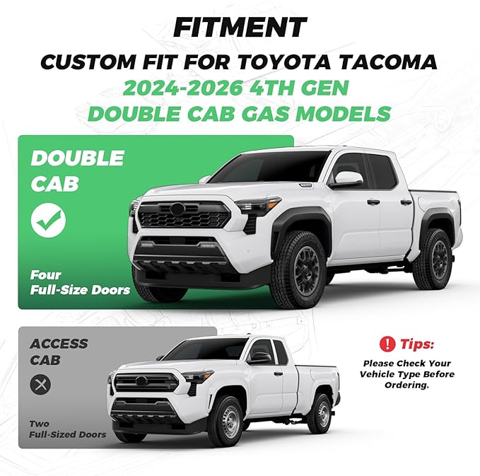 Seat Covers for Toyota Tacoma — Full Set — Black / Blue
