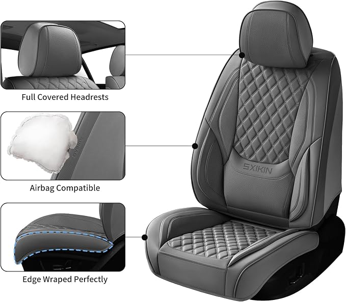 Universal Seat Covers — Front Seat — Gray