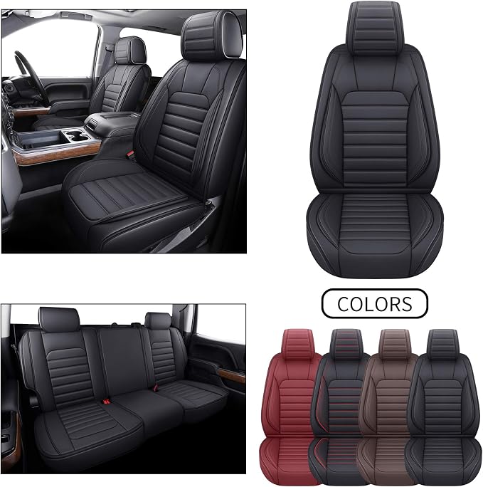 Seat Covers for Chevrolet Silverado / GMC Sierra — Full Set — Black