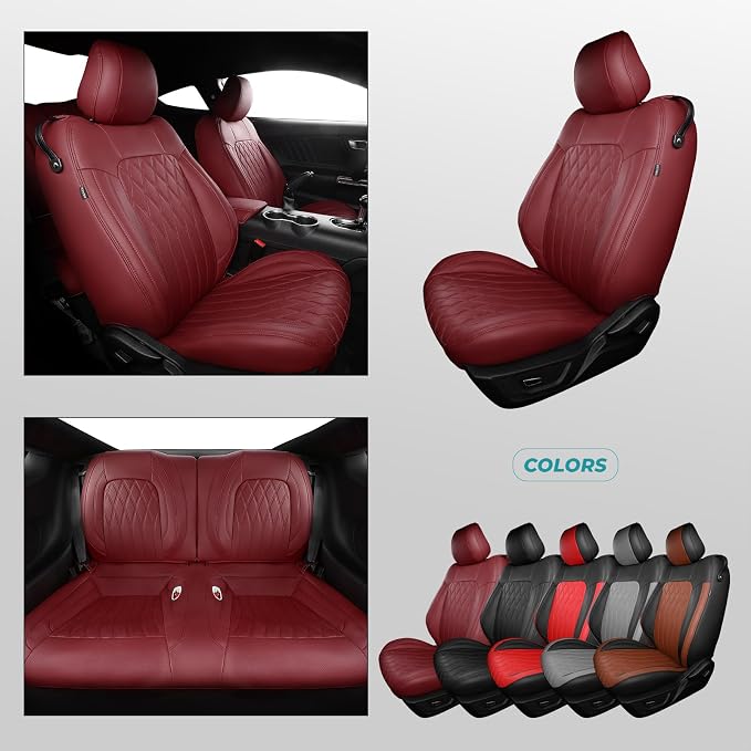 Faux Leather Seat Covers for Ford Mustang — Full Set